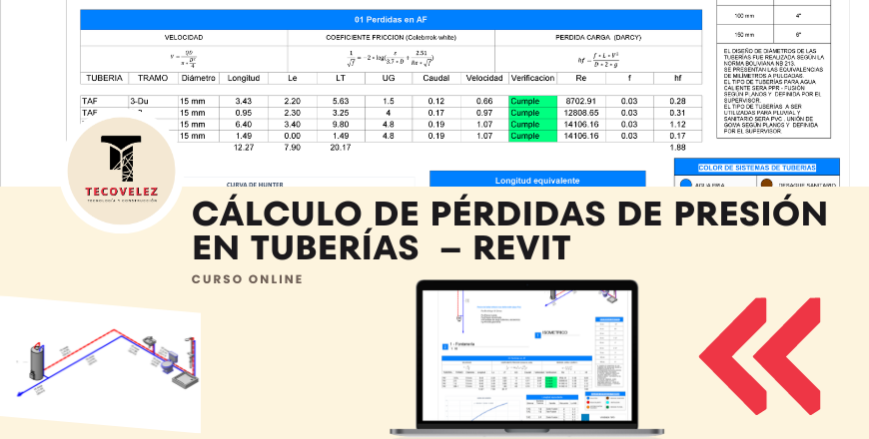 CÁLCULO DE PÉRDIDAS DE PRESIÓN EN TUBERÍAS CON REVIT